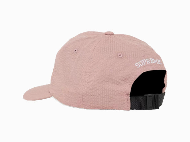 Supreme Seersucker S Logo 6-Panel Pink