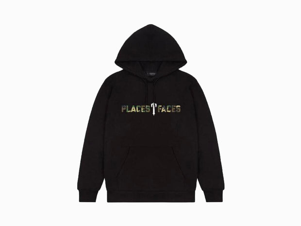 TRAPSTAR X PLACES + FACES HOODIE BLACK 2.0