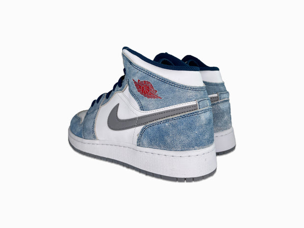 Jordan 1 Mid French Blue Fire Red Men's - DN3706-401 - US