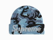 Supreme New Era Split Beanie Blue