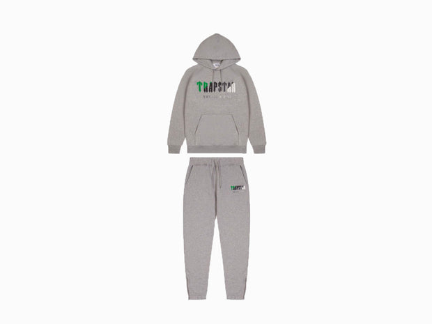 Trapstar Chenile Decoded Tracksuit Grey Green Bee